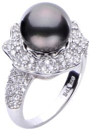 Quality Pearls Only _Tahitian Pearl Ring in Sterling Silver
